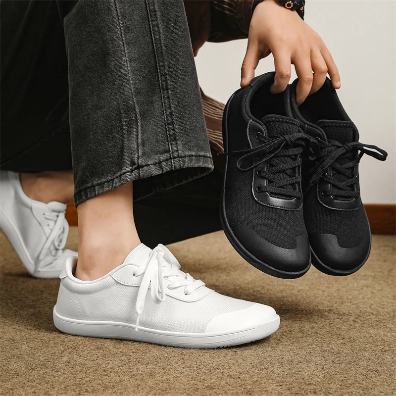 Wide Toe Men's Shoes Women's Wide and Minimalist Barefoot Sports Shoes Rubber Outsole with Loose Sole | Best Relaxing Large Size