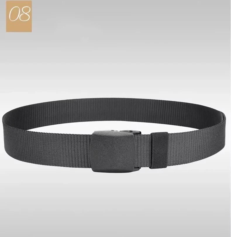 Men Women Jeans Belts 120cm With Buckle Adjustable Belt Metal Free Belts Outdoor Hunting Multifunctional Tactical Canvas Belt