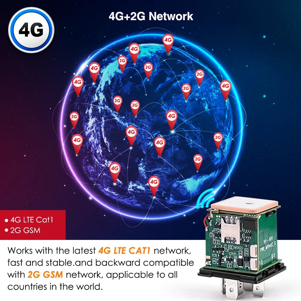 Car Relay GPS Tracker ACC Motorcycle Anti-theft Device Status Alarm GPS Positioner GNSS LBS Vehicle Positioning Device Sensitive