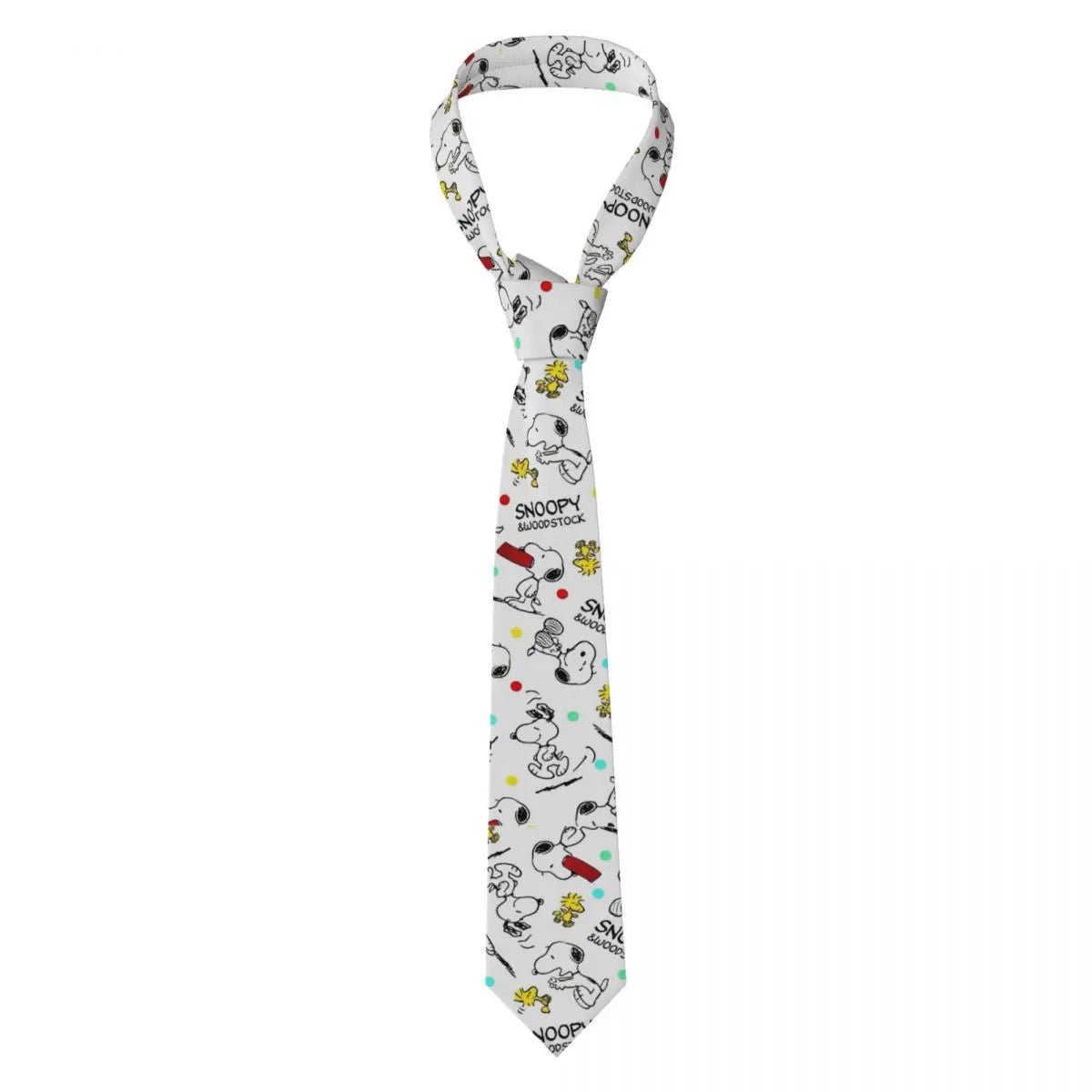 Snoopys & Woodstock Smile Giggle Laugh Neckties Silk 8 cm Neck Tie for Mens Shirt Accessories Cravat Wedding Accessories Office
