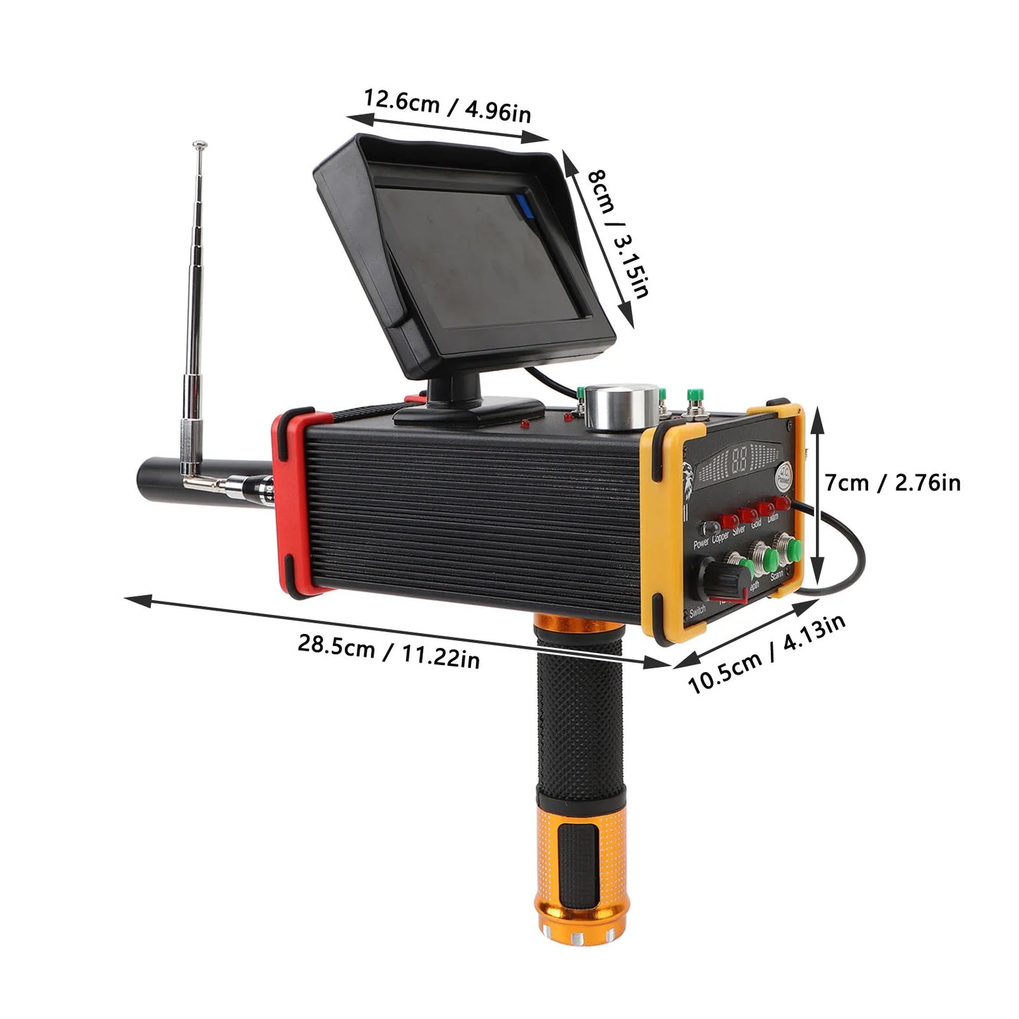Metal Detector 15m Depth 1000m Underground Metal Scanner built inDisplay Screen High Accuracy Gold Silver Copper Locator
