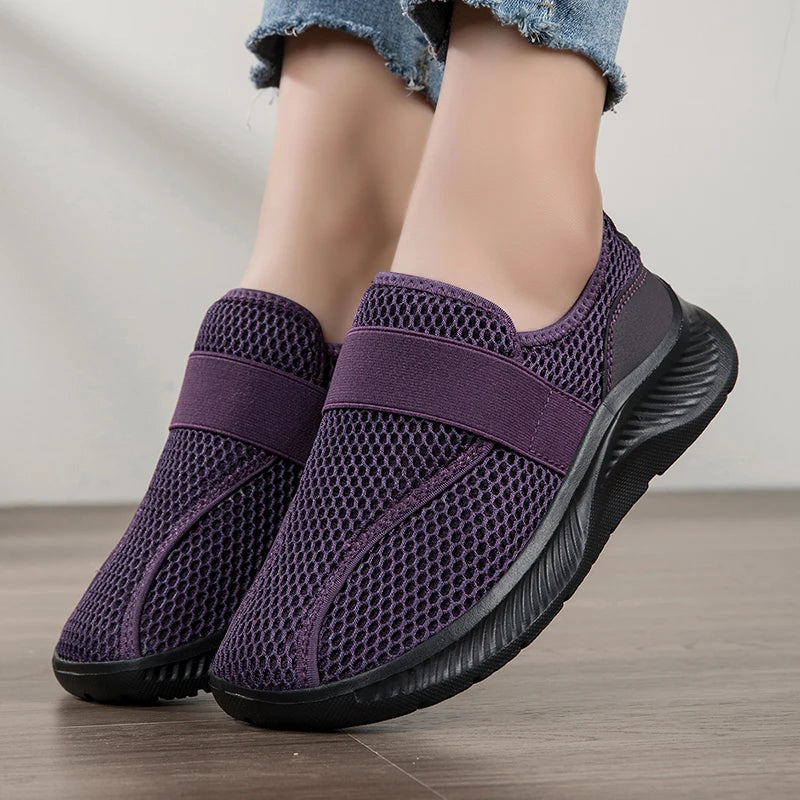 Wide Toe Box Elderly Shoes Comfort Walking Sneakers Diabetic Shoes Orthopedic Bunion Swollen Foot Hallux Valgus Thumb Eversion