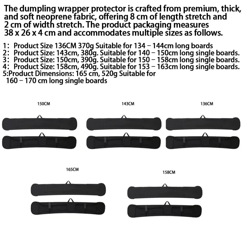 Snowboard Sleeve Durable Cover, Scratch-Proof Wear-Resistant Rust-Proof, Portable Simple Carry Case for Single Ski Board