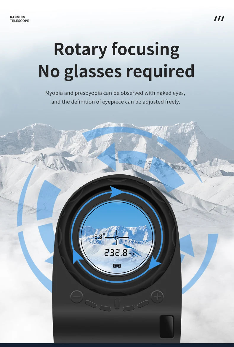 1000m Laser Distance Meter Rangefinder for Golf Rangefinder Hunting Telescope Speed Meter
