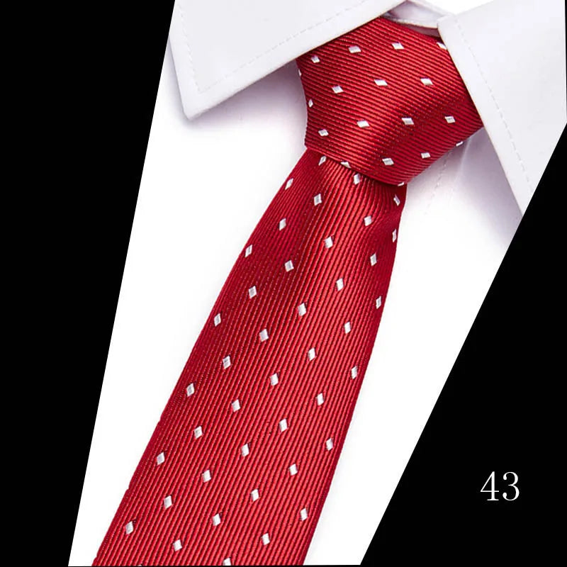 Hot Sale Necktie Man 7.5 cm Silk Tie Solid Color Gravatas Suit Accessories Fit Wedding Holiday Party