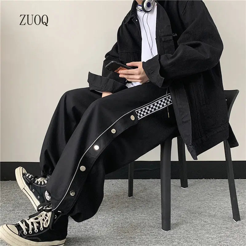 Pants Women Student Trend Ins Japanese Retro-breasted Casual Pants Sports Trousers Female Joggers Sweatpants Dropshipping