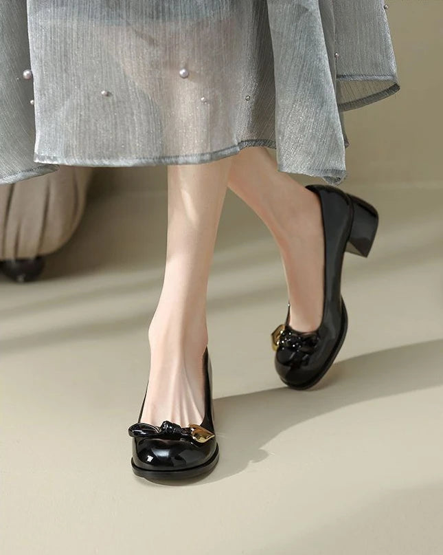 Shoes for Woman 2025 Women's Summer Footwear Round Toe Cute with Medium Heels Loafers Kawaii Trend on Sale Lastest Beau Today