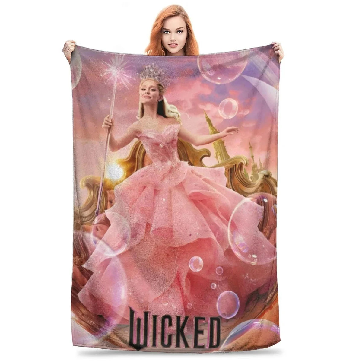 Wicked Musical Movie 2024 Blanket Soft Throw Blanket for Home Bedroom Bed Sofa Travel Office Solid Cover Blanket Kids 3D Quilt