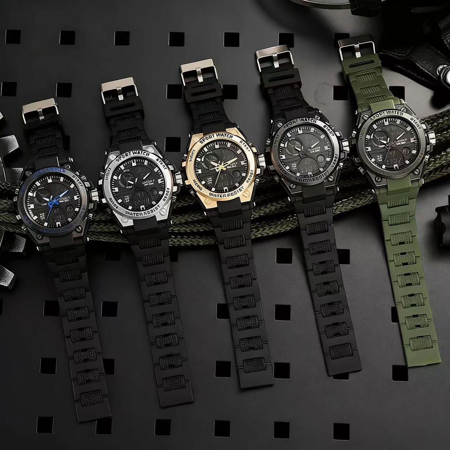 Electronic watch for men, students, junior and senior high school students, teenagers, multi-functional sports, high-quality men