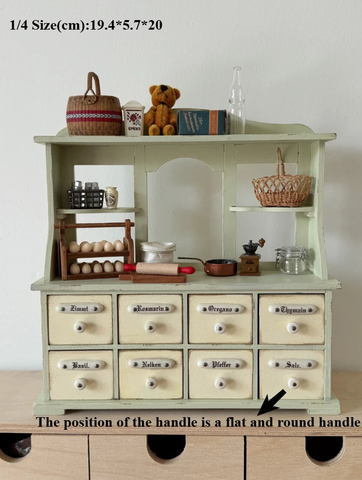 French Storage Furniture Set  StowCraft Realistic 9-Grid Cabinet Folding Garden Table Storage Display Unit 1/6 Dollhouse Diorama