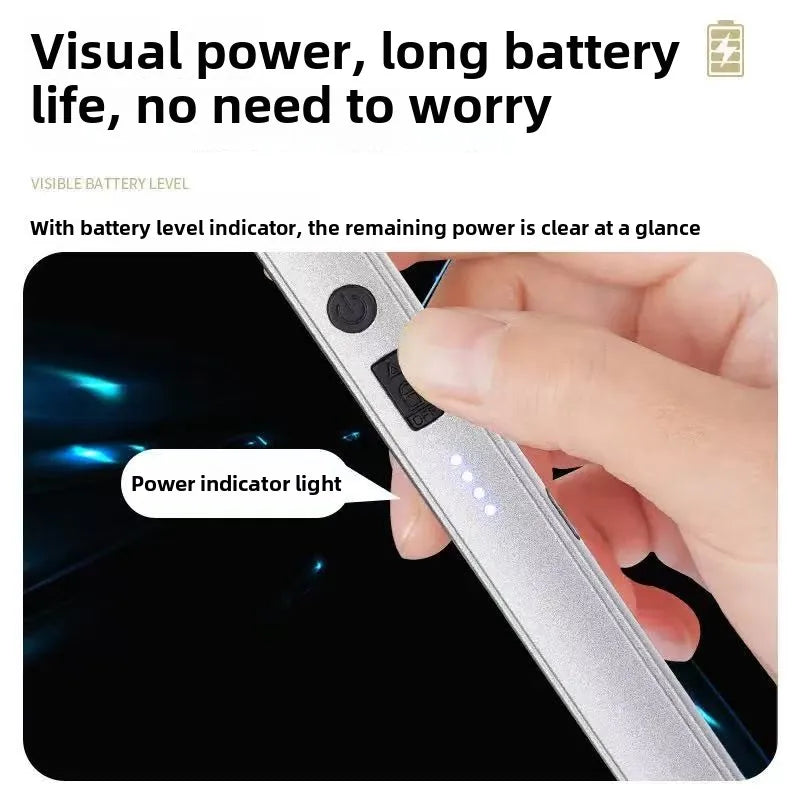 Outdoor Barbecue USB Arc Lighter Rechargeable Long Kitchen Gas Stove Lighter Windproof Plasma Arc Flameless Lighter