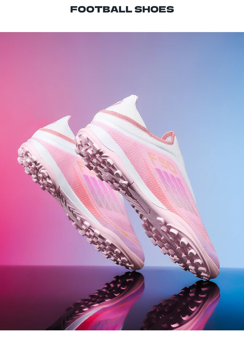 New Men Football Boots Long Spikes Ultralight Match Breathable Indoor Sneakers Soccer Shoes Cleats TF Training Drop Shipping