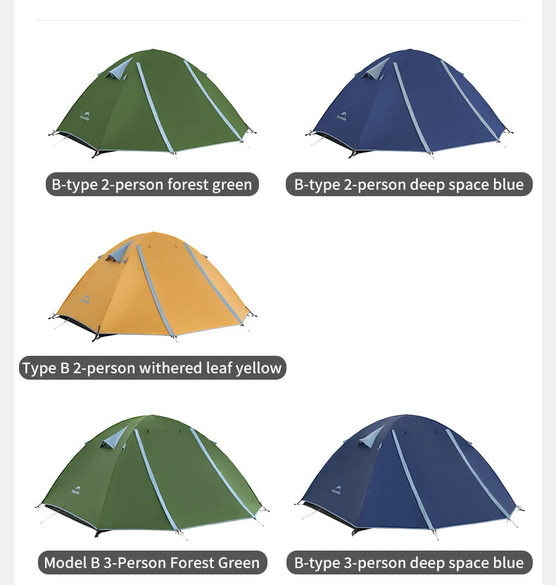 Naturehike  2026 Tents 2-3 People Bleik  Outdoor Hiking Mountain Camping Tent Travel 210T Polyester Waterproof Sunshade Shelter