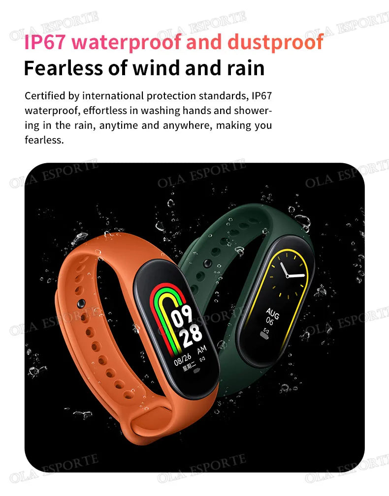 For Men Women Smart Watch Heart Rate Sleep Monitoring Fashion Waterproof Sports Bracelet Full Touch Screen Multiple Sports Modes