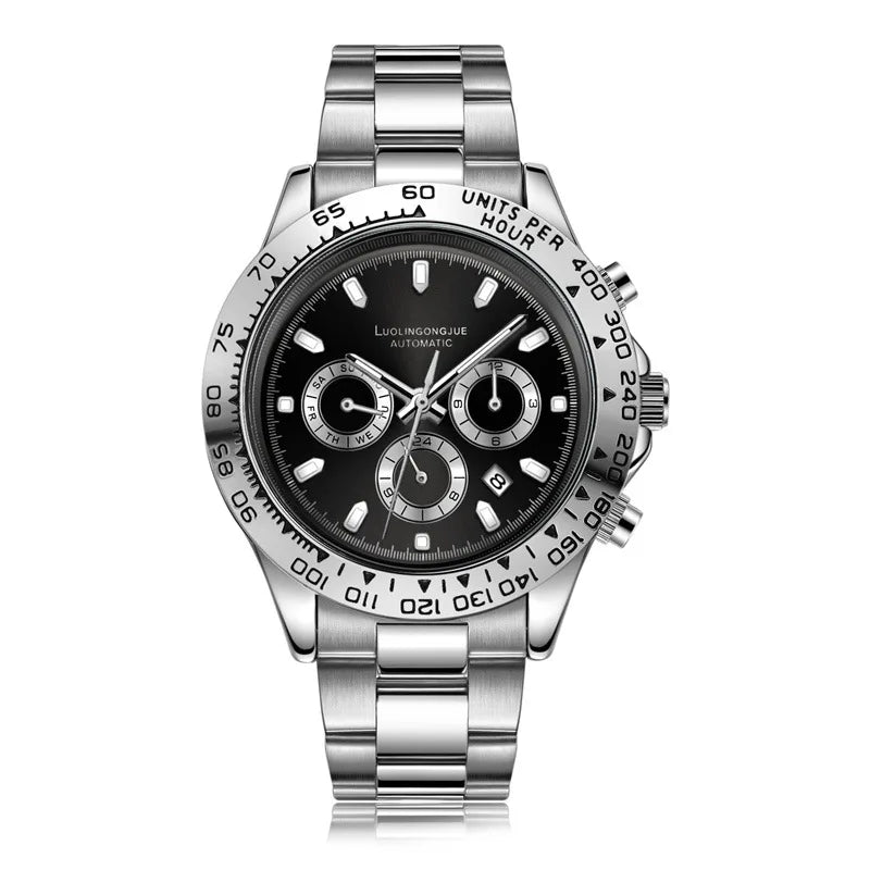 Fully automatic mechanical watch, business-style, luminescent, waterproof, men's mechanical watch, sapphire crystal glass mirror