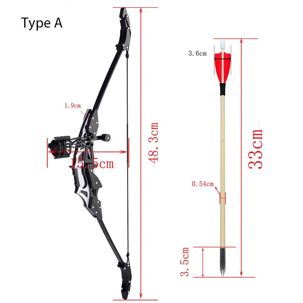 18Lbs Archery Mini Recurve Bow 19" Short Shooting Bow with Wooden Arrows for Youth Teen Children Outdoor Targeting Practice Game