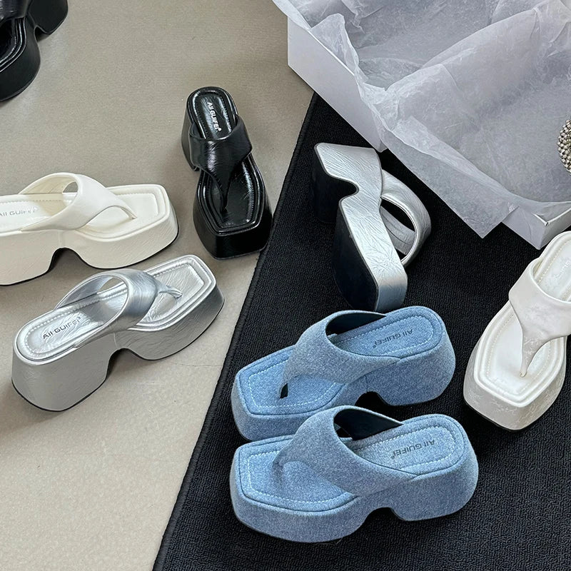 Pumps Flip Flops Slippers Shoes For Ladies New 2026 Female Footwear Platform Wedges Women Slippers Fashion Slides Heels  Shoes