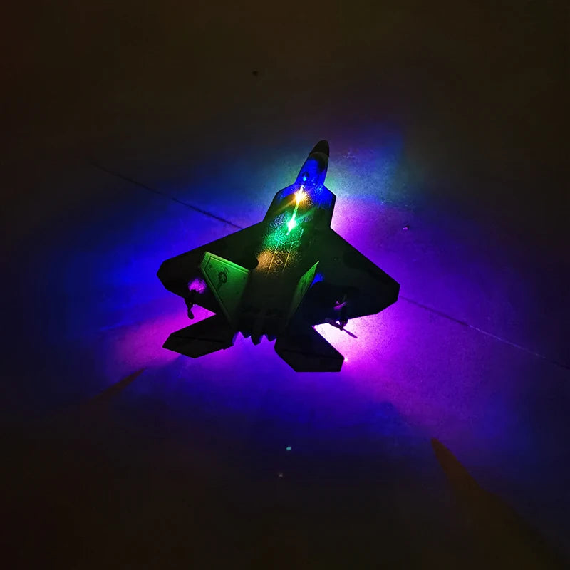 2024 New F22S 2.4G 4CH 3D6G RC Airplane Raptor F22 Warplane WLtoys A180 Upgrade Version LED Light With Gyroscope Out Door Toys