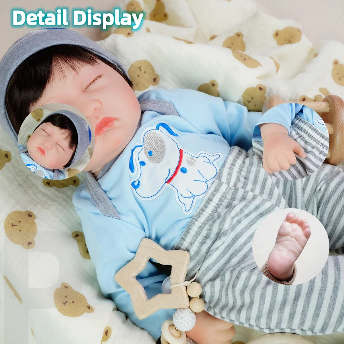 Reborn Baby Doll Soft Body Realistic Baby Doll Cute Handmade Real Life Baby Doll Gift Box Suitable for Children Collectors