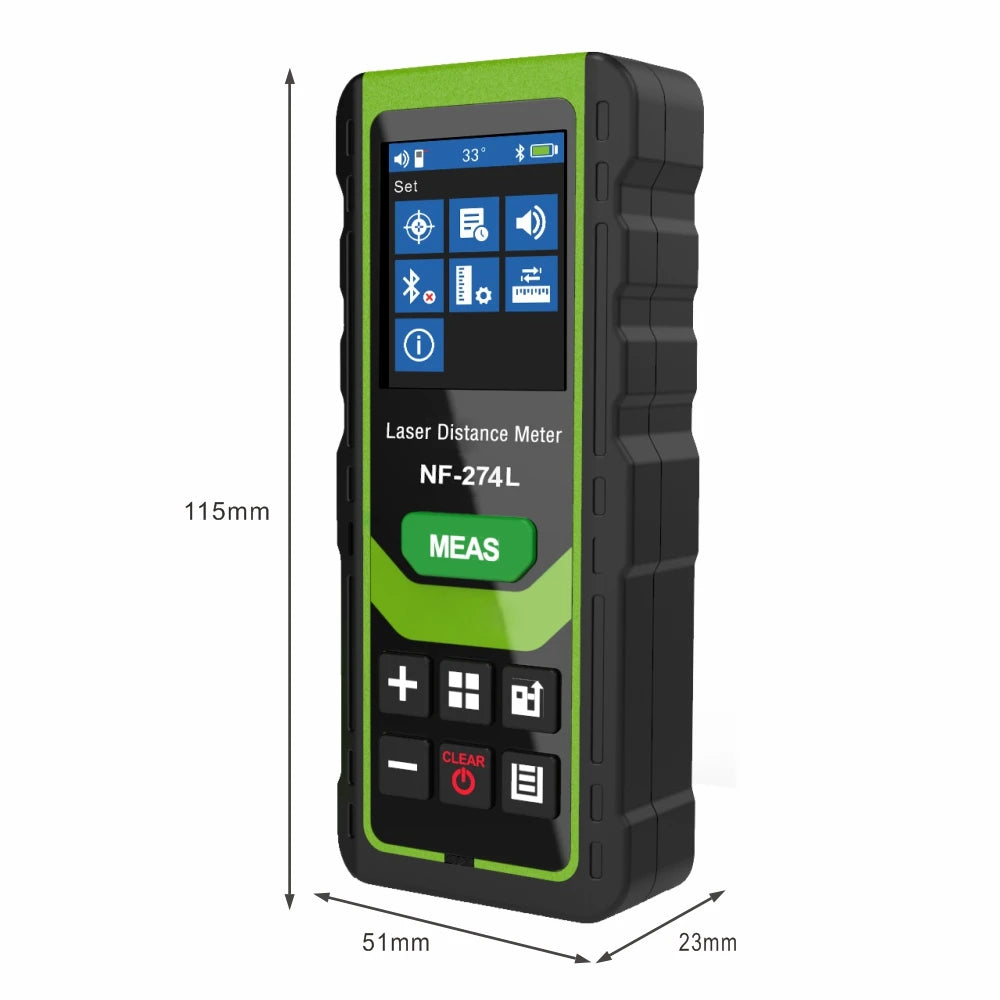 Noyafa NF-274L laser distance meter electronic roulette laser digital tape rangefinder trena metro laser range finder measuring