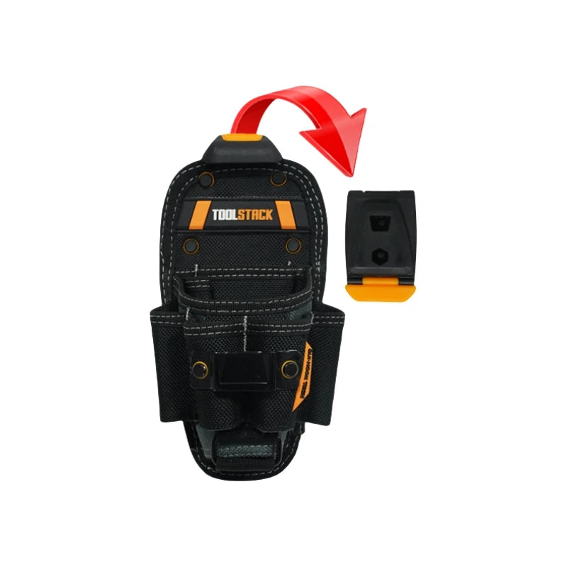 TOOLSTACK Mini Electrician's Pouch High Quality Oxford Durable Tools Storage Bag Quick-Hook Small Waist Toolkit Work Package