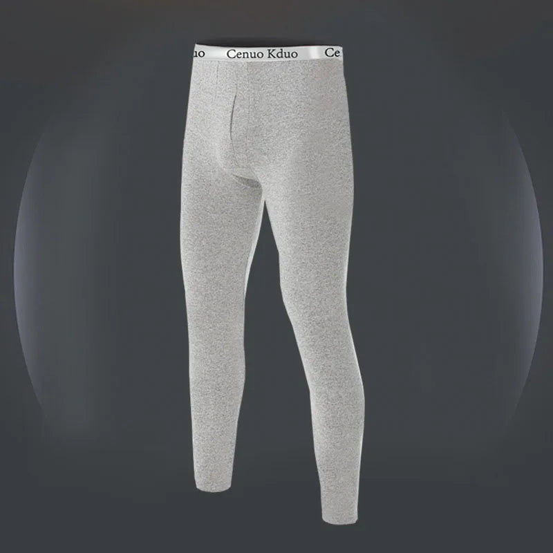 Warm Pants for Men with Plush and Thickened Autumn and Winter High Elasticity, Tight Fitting Sports Bottoms and Slim Fitting Pan