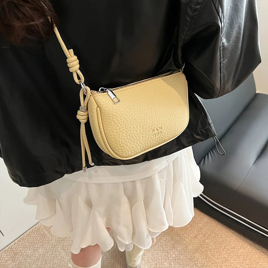 Ladies' Crossbody Bag Is Fashionable, Versatile, Solid Color, Exquisite Design, Suitable for Daily Commuting, Casual Shoulder Bag