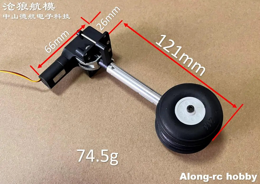RC Plane Models Parts Height 111mm Retractable Landing Gear with PU Wheels for 2-3.5kg Hobby Airplane Aircraft DIY Jet Fighter