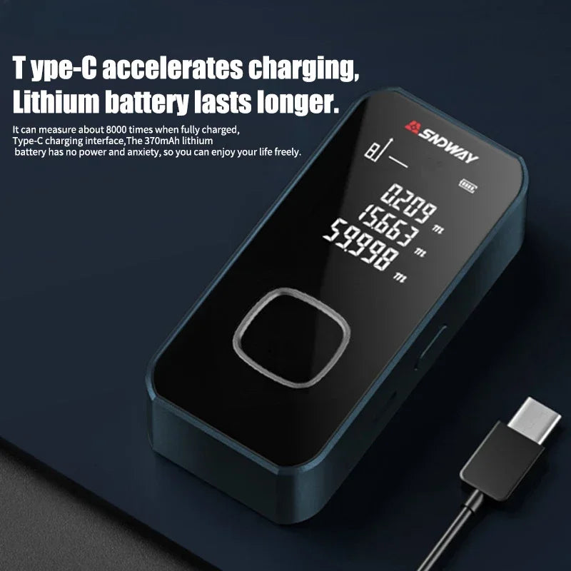 Mini Metal Laser Distance Meter 40M 50M 60M 100M IN FT M Tape Measure Trena Lazer Rangefinders OLED Display Construction Tools