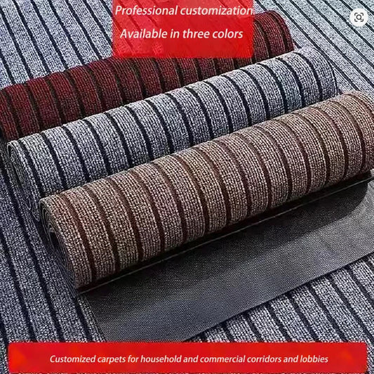 Striped Carpet Classic Door Carpet Kitchen Floor Mat, Closely Attached To The Ground, Anti Slip and Anti Fouling,strong Adhesion