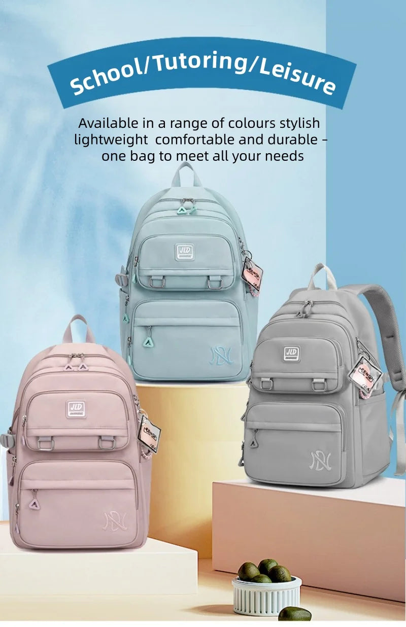 School Bag for Students Large Capacity Secondary School Pupils Backpack Lightweight Reduces Burden and Stress