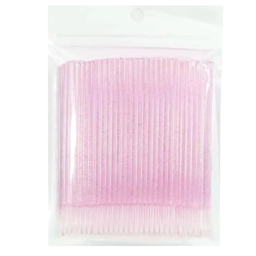 100pcs Eyelash Cleaning Brushes Micro Cotton Swab Individual Removing Makeup Brush Eyelashes Microbrush For Beauty Clean Tools