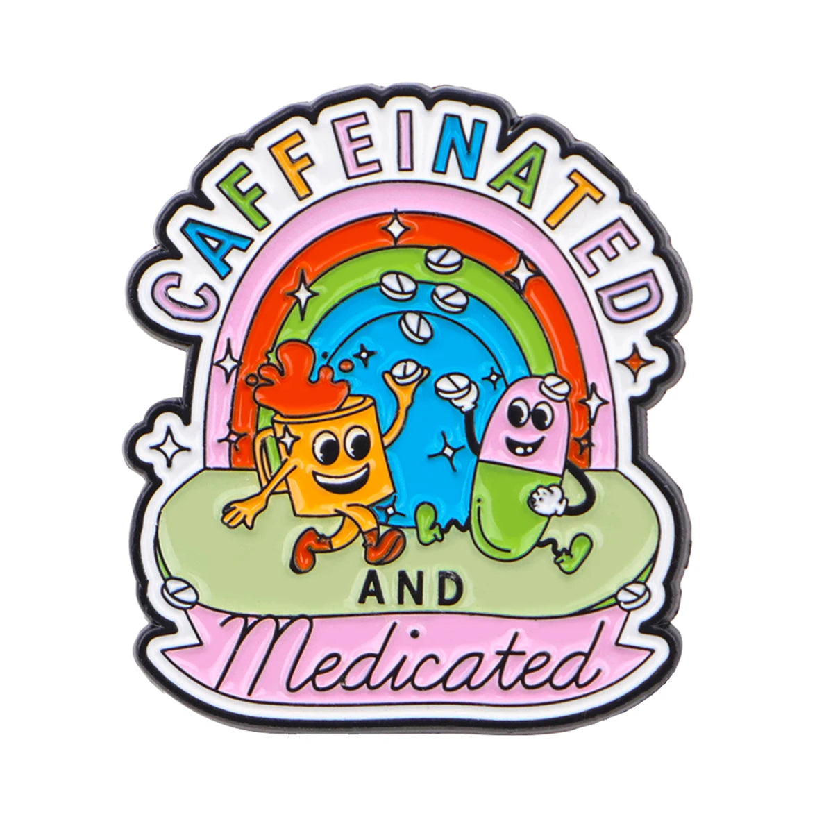 Autism Quotes Enamel Pins ADHD Brooches Black Cat Badge Lapel Pin For Backpack Clothes Accessories Medical Jewelry Birthday Gift
