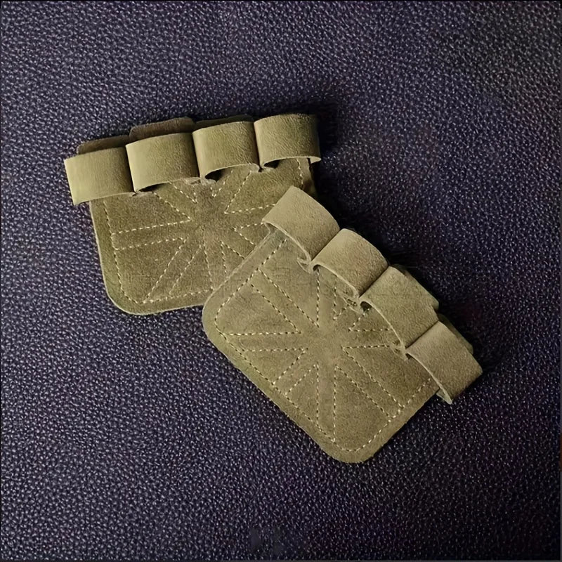2pcs Fitness Gloves for Pull-Ups | Multi-Color Cowhide Leather Palm Protection | Non-Slip, Wear-Resistant Grip