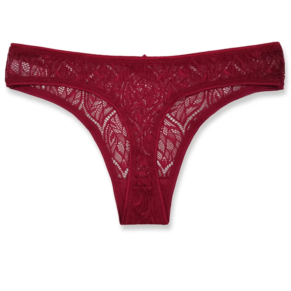 6 pcs of fashionable lace, comfortable, breathable and sexy thong pants.