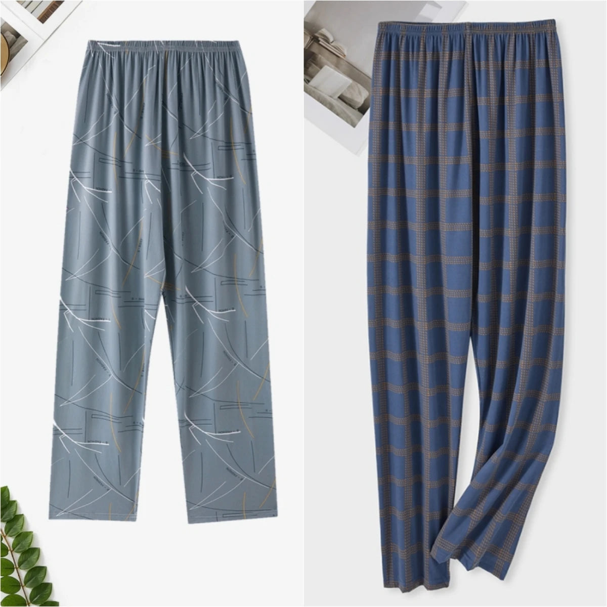 Pajama Pants Men's Spring and Autumn Loose Casual Trousers Home Pants Men's Home Pants Can Be Worn Outside