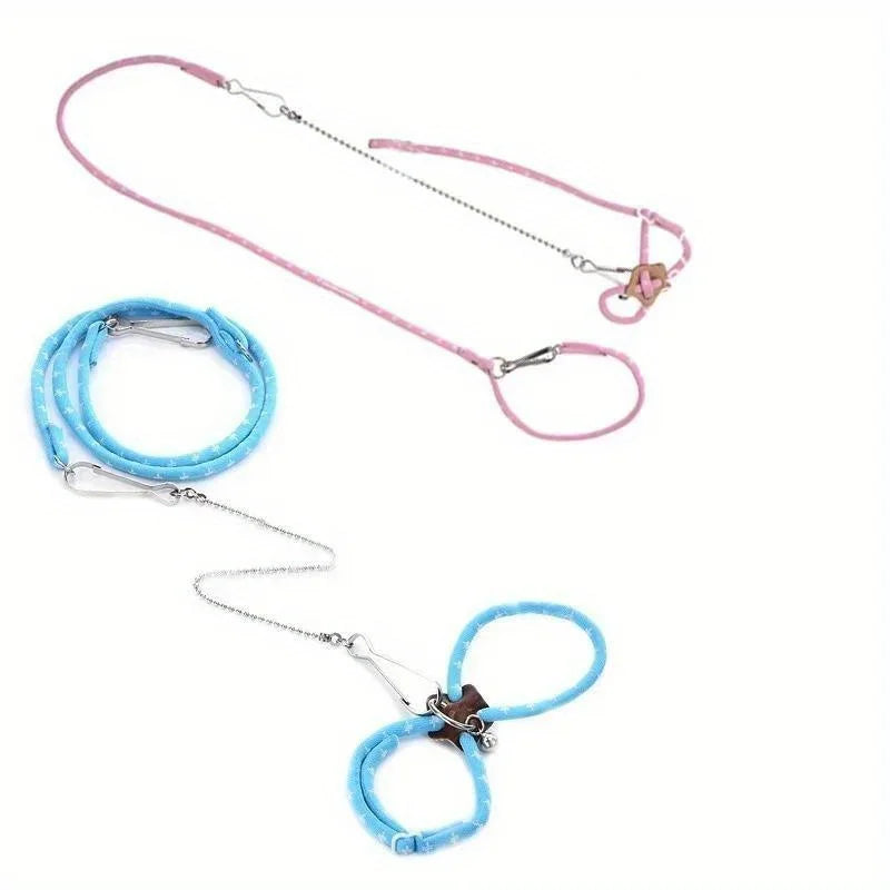 New Small Pet Adjustable Soft Strap Leash Bird Parrot Mouse Hamster Ferret Rat Pet Pig  Hamster  To Prevent