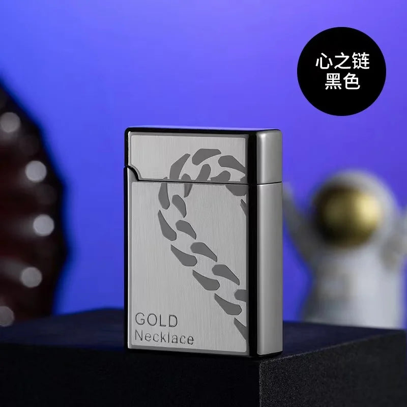 Portable Metal Induction Ignition Cigarette Lighter Men's Boutique Gift Butane Gas Lighter Windproof Lighter Unusual Lighters