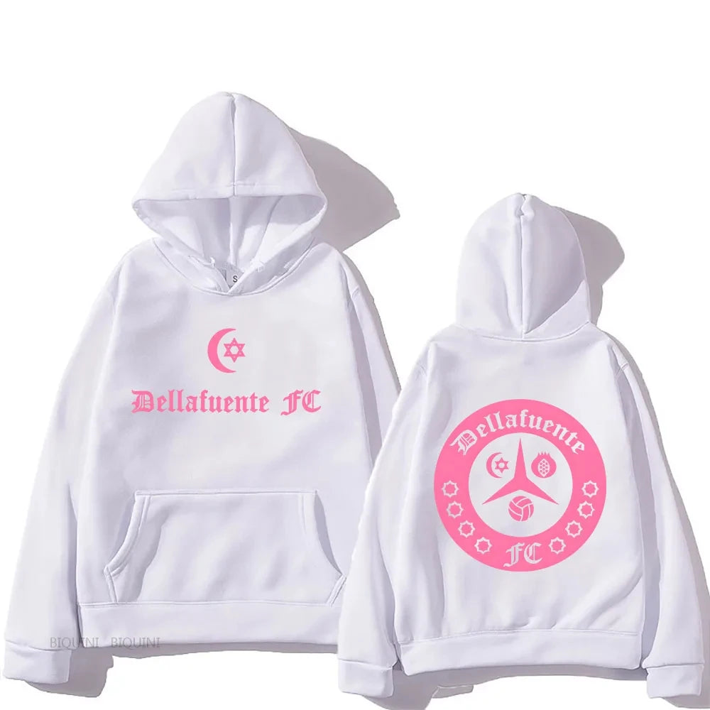 Men Women Dellafuente Hoodie Fashion Cotton Sweatshirt Print Oversized Pullover Hoodies Female Winter Hip Hop Top Brand Clothing