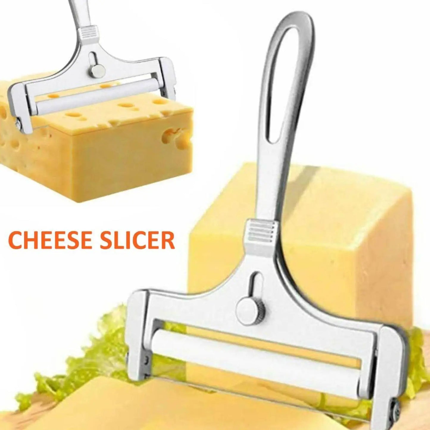 Cheese Slicer Adjustable Thickness Heavy Cheese Cutters With Wires For Soft Semi-Hard Cheese Butter With Cutting Wires