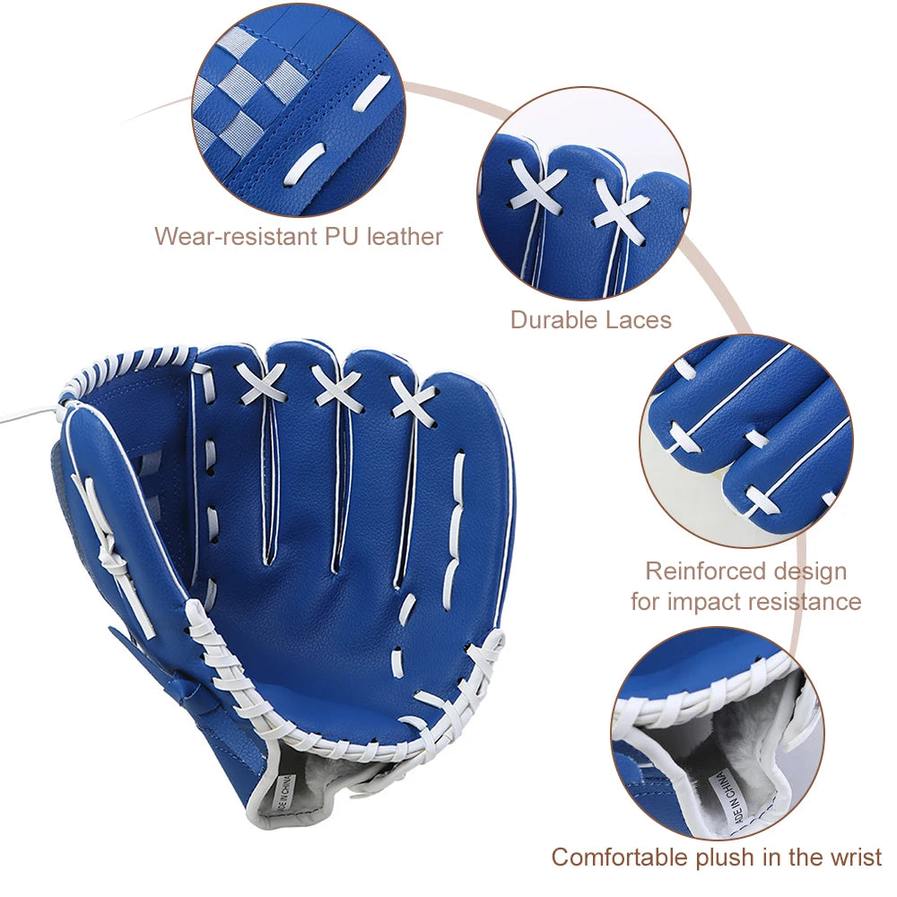 baseball gloves 10.5/11.5/12.5 Inch Outdoor Sport Baseball Glove for Kids Youth Adults Left Hand Baseball Practice Glove