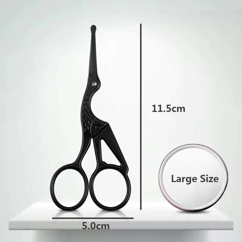 Hair Scissors Professional Beauty Scissors Facial Stainless Steel Mustache Nose Hair Beard Eyebrows Eyelashes Trimming Clippers