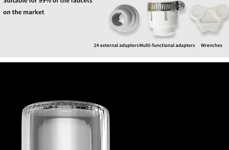 Tap Water Purifier Filter Washable Replacement Kitchen Faucet Long Lasting Ceramic Filtro Faucet Mixer Aerator with 2 Filter