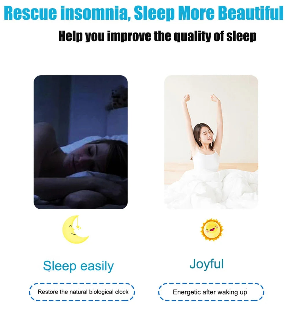 Sleep Aid Device CES Stimulation Therapy 1600mAh Rechargeable Ear Clip Type Relieve Anxiety Mitigation Fast Sleep Instrument