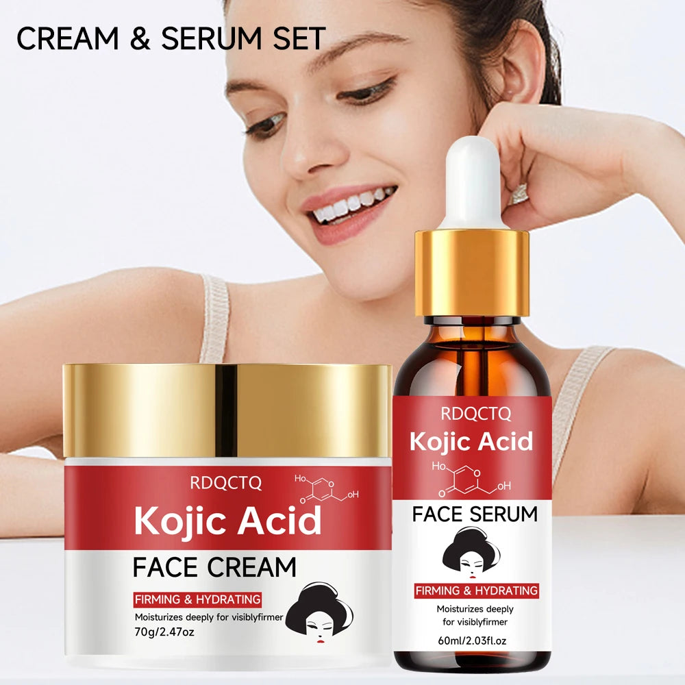 Niacinamide Serum and Moisturizer Cream 2-Piece Set Deep Hydration Skin Firming Visible Results Daily Skincare Routine for All S
