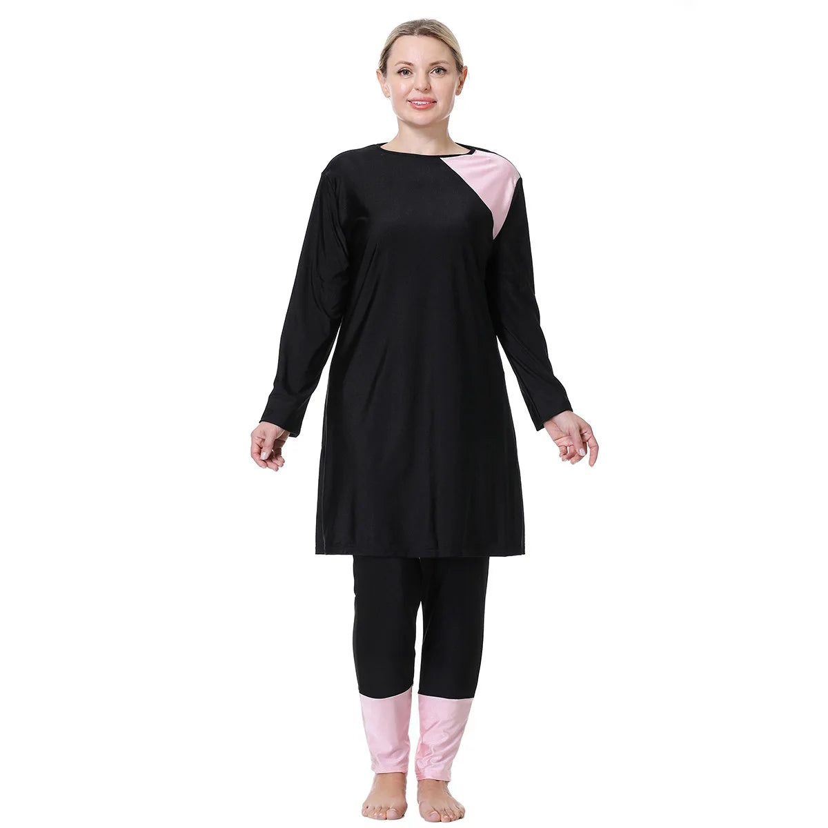 Elegant Islamic Women Swimsuits Long Sleeved Bodysuits+skirt+hat 3pcs Bathing Swimming Suit Muslim Sexy Girls Beachwear S-xxxl
