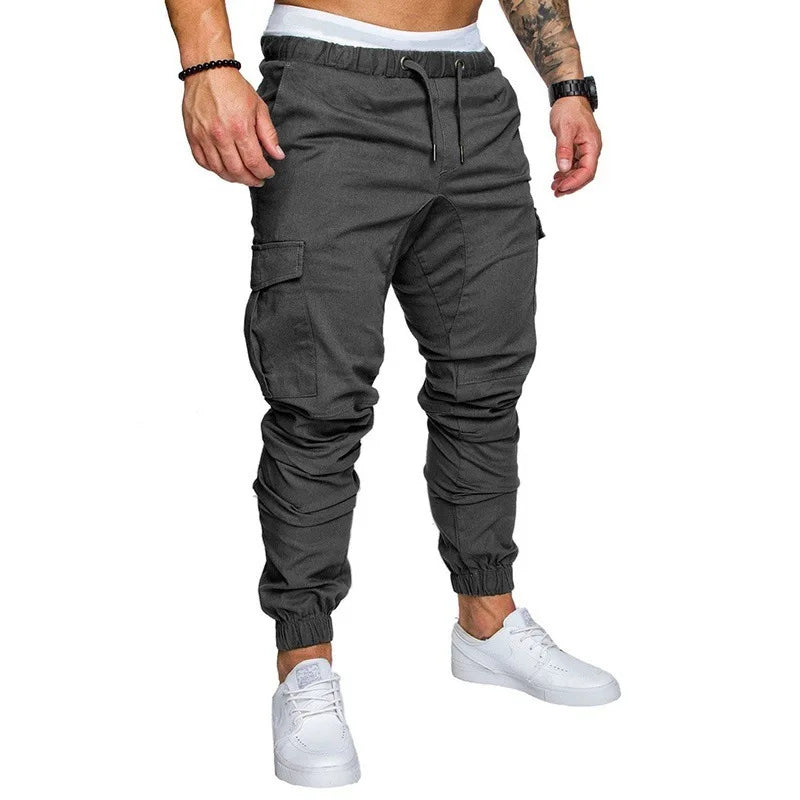 Men Pants Thin Fashion Casual Jogger Pants 2025 Streetwear Cargo Pants Men's Multi-pockets Trousers Fitness Gyms Sweatpants Mens