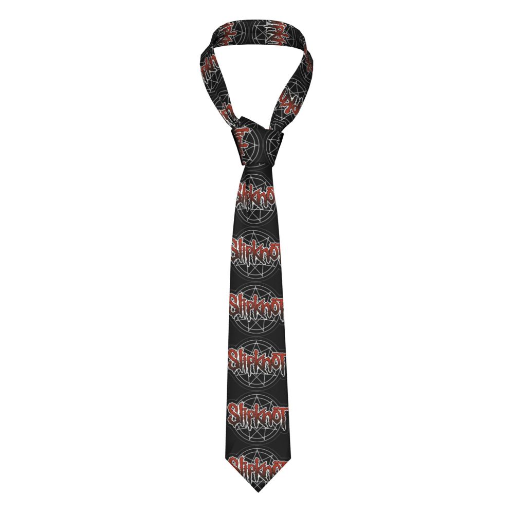 Slipknots Neckties Men's Customized Silk Heavy Metal Rock Music Gift Neck Tie for Office