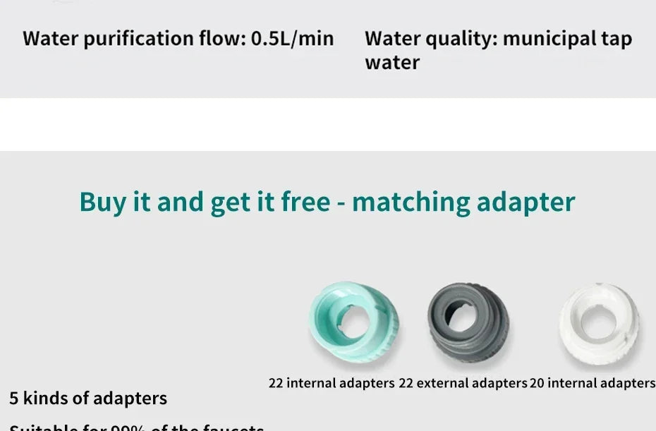 Tap Water Purifier Filter Washable Replacement Kitchen Faucet Long Lasting Ceramic Filtro Faucet Mixer Aerator with 2 Filter