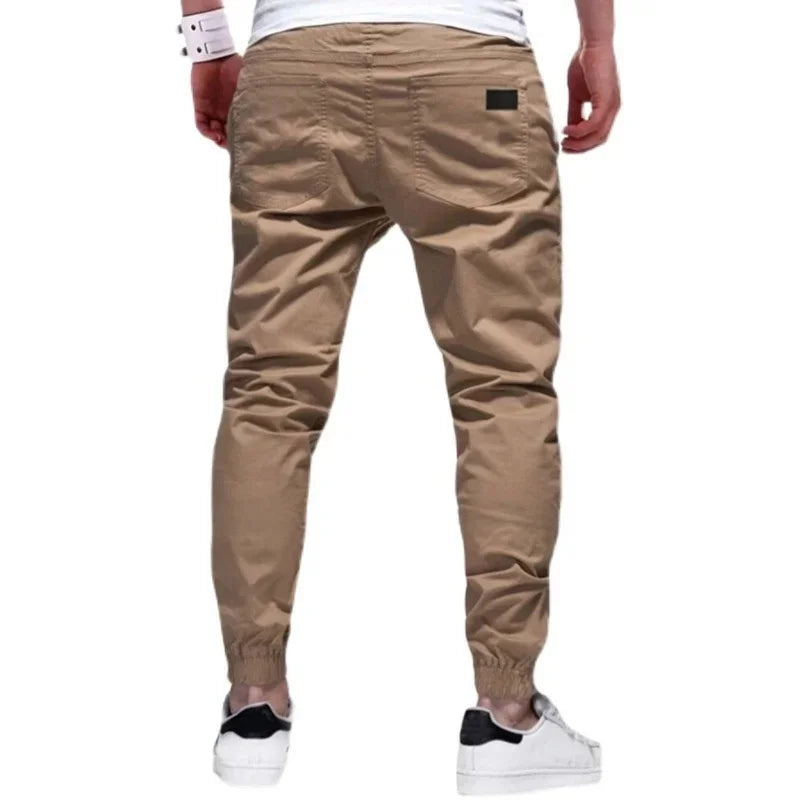 NEW Spring Autumn Slim Men Pants sport Joggers trousers Men Solid Color Straight Pants thin Woven Sweatpants men casual Trousers